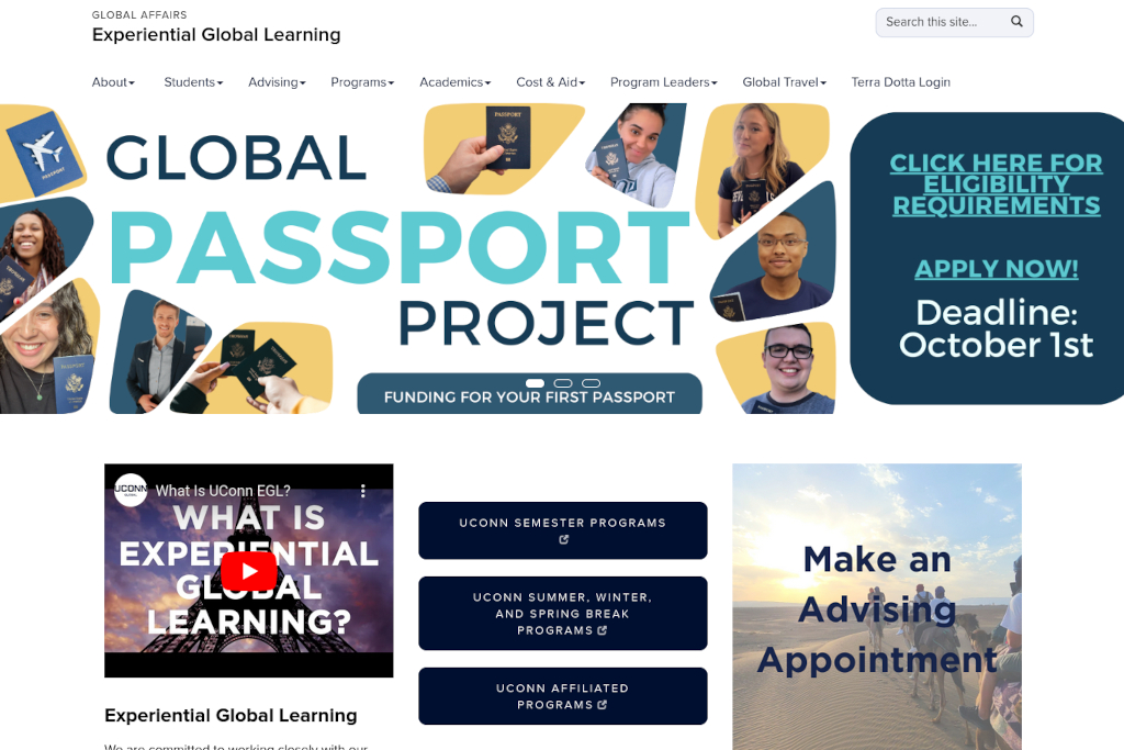 Experiential Global Learning website