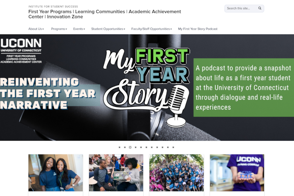 First Year Programs and Learning Communities website